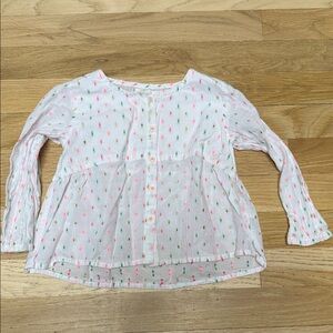 OshKosh B'gosh White Long Sleeve Blouse with Colorful Dots